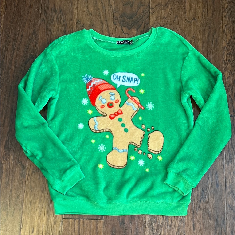 Fifth Sun Green Gingerbread Sweatshirt